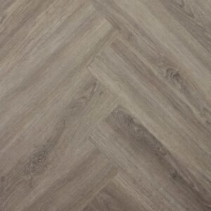 Herringbone Grey Stone coloured hybrid flooring