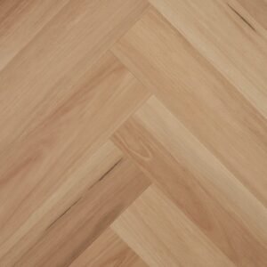 Herringbone Natural Blackbutt coloured hybrid flooring
