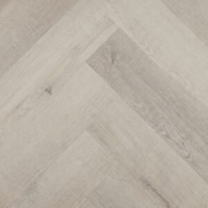 Herringbone Pewter coloured hybrid flooring
